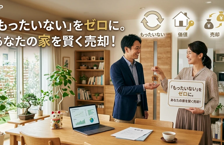 「もったいない」をゼロに。あなたの家を賢く売却！