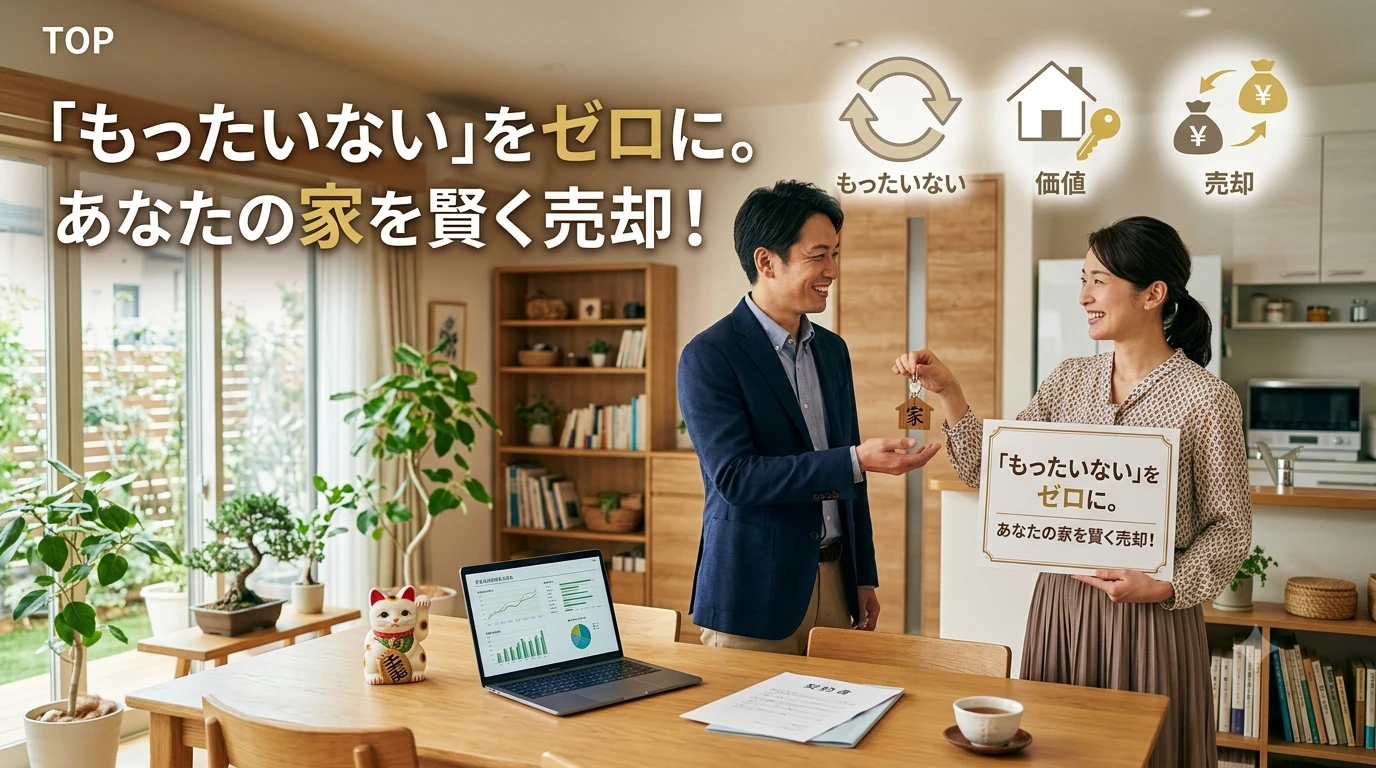 「もったいない」をゼロに。あなたの家を賢く売却！