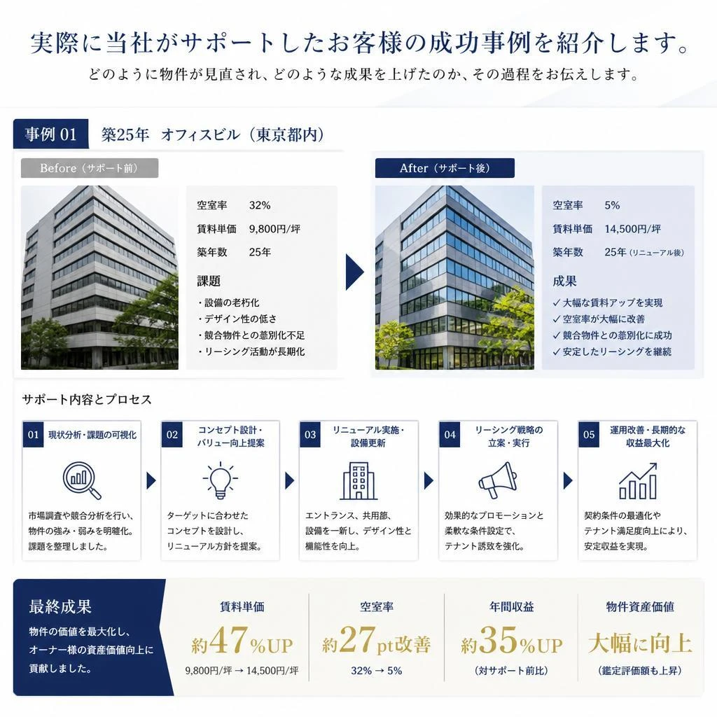 事例紹介：成功した物件見直し