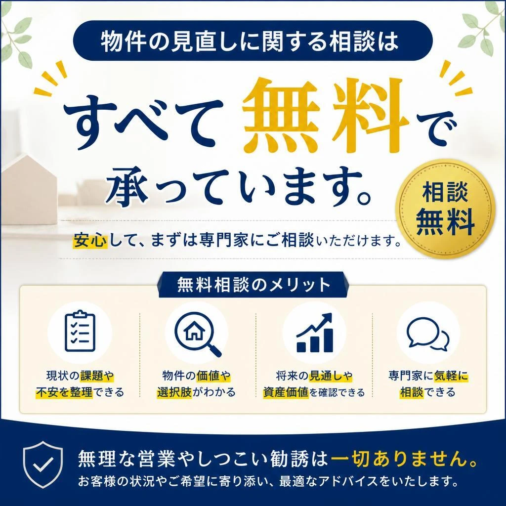 見直し相談は無料です！